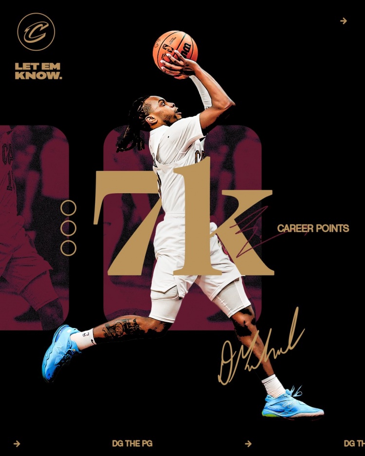 未來可期！加蘭騎士生涯得分達(dá)到7000分 隊(duì)史第11位！