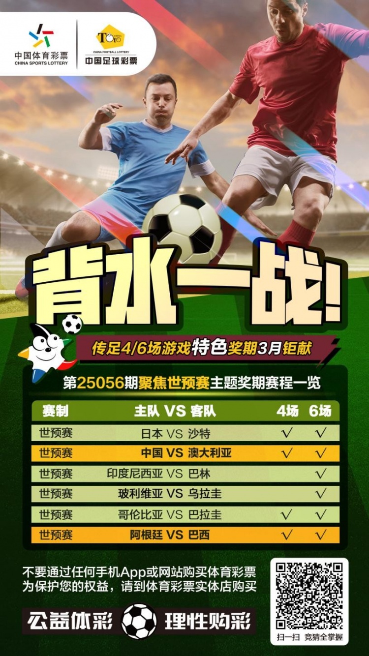 國(guó)足背水一戰(zhàn)！傳足特色獎(jiǎng)期第25056期聚焦世預(yù)賽